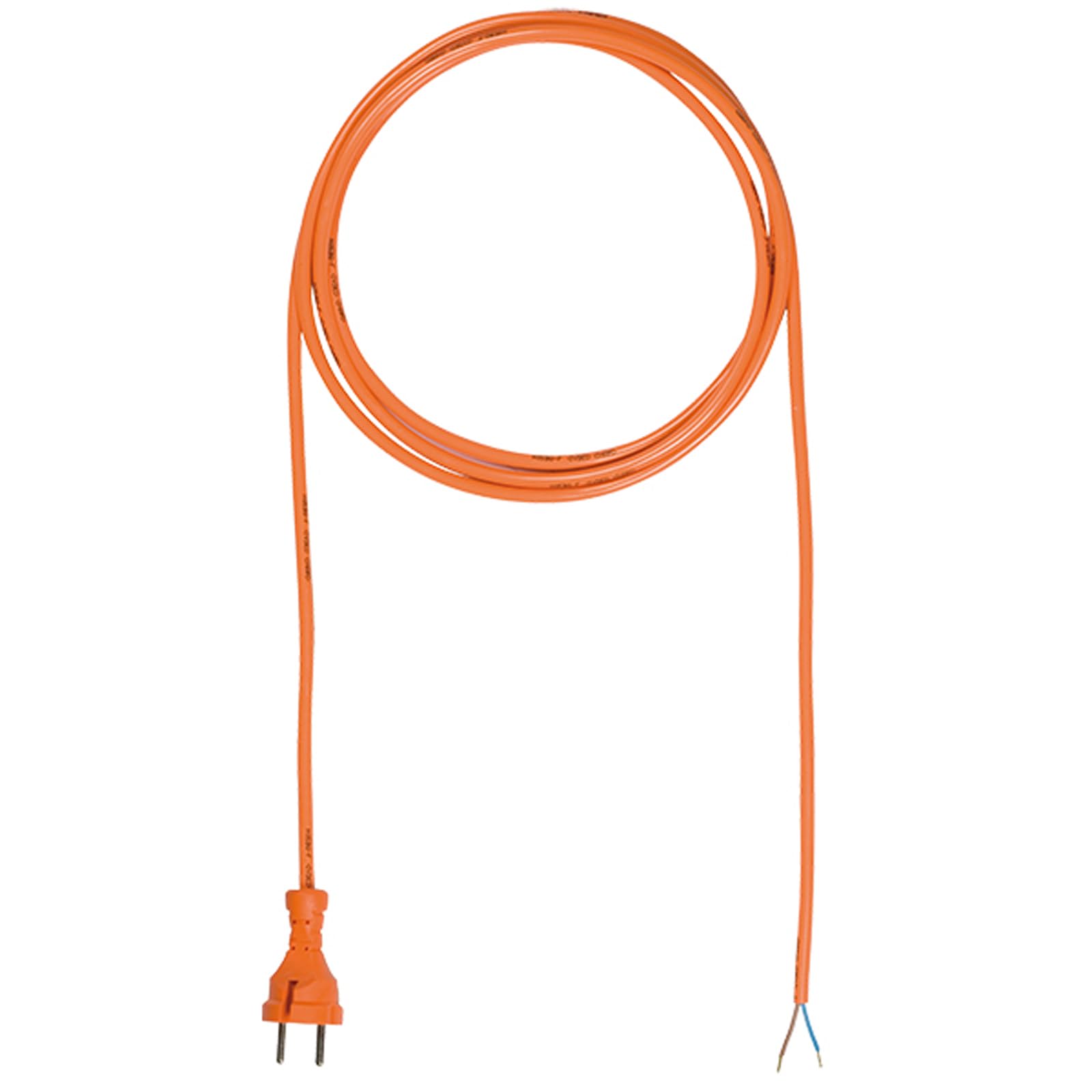 Bachmann Konturen-Zuleitung 5 M Orange – Gummi/PUR, H05BQ-F 2x1,0 Mm², Mit Konturenstecker 10A