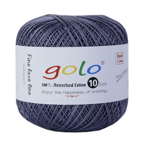 Image of golo Crochet Thread Size10 Yarn for Hand Knitting Crochet Yarn Stone Gray 219
