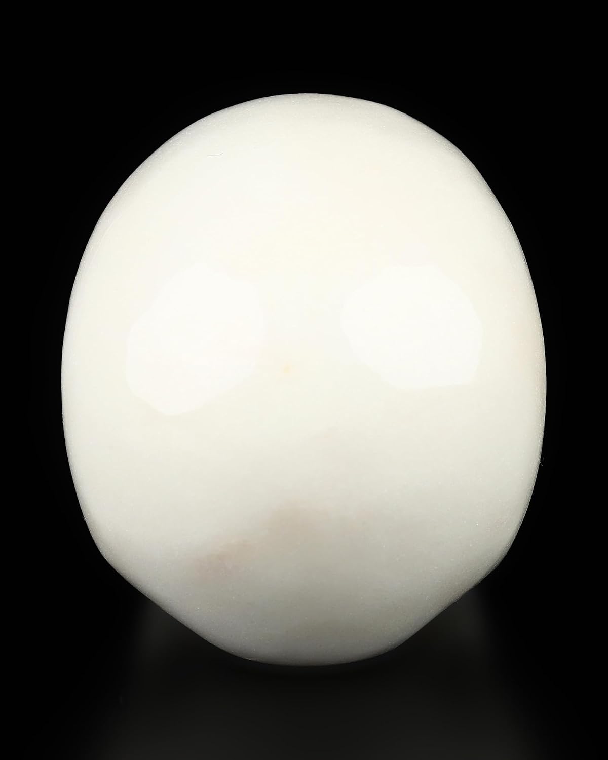 Skullis 2.0" White Jade Crystal Skull, Hand Carved Gemstone Fine Art Sculpture, Reiki Healing Stone Statue. image 4