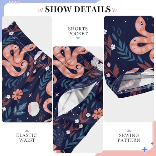 ZZKKO Snake Flower Star Boys Pants for Kids Jogger Pants with Pockets S-XL4