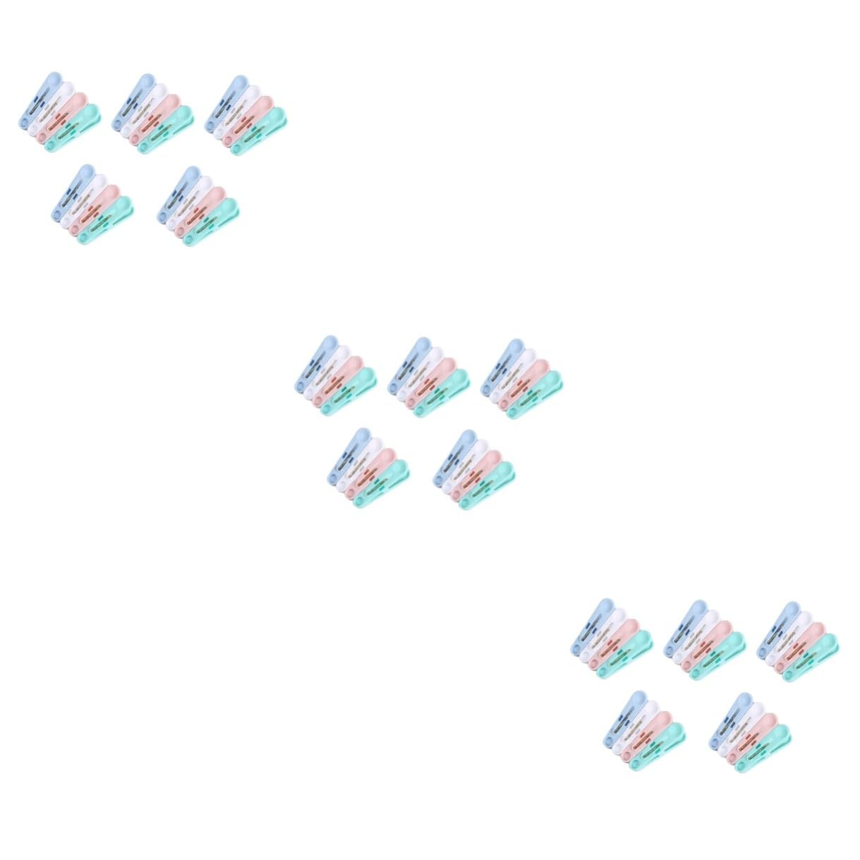 ABOOFAN 3 Set Mollette Bucato Antiscivolo Plastica Colorate Clip Per Stendibiancheria Resistenti Al Vento Per Indumenti E Trapunte 100 Pezzi*3