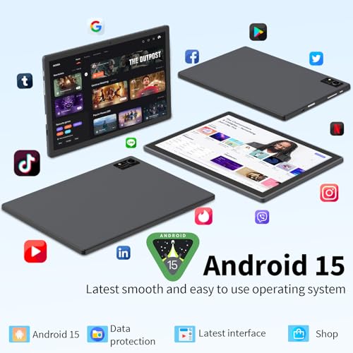 JJGJ T618 Android 15 Tablet with Keyboard の商品画像 4