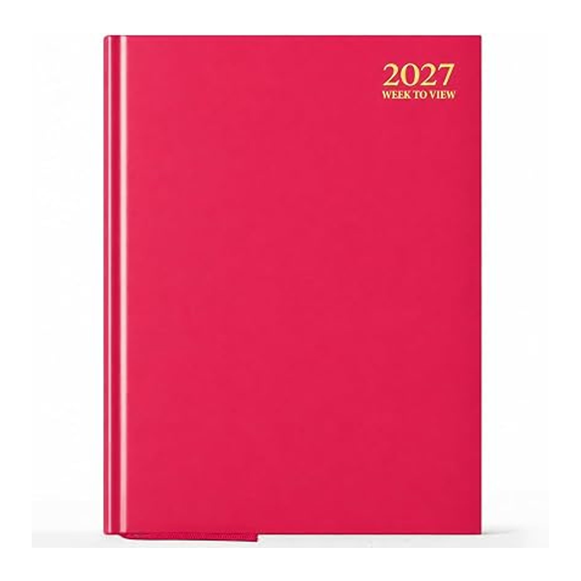 AIBULO A4 2027 Week To View Pink Diary Hardback