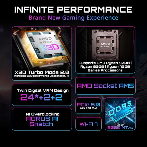 Image of GIGABYTE X870E AORUS Xtreme X3D AI TOP AMD AM5, E-ATX, Supports AMD Ryzen 9000 /8000 /7000 Series Processors, DDR5, 24+2+2 Total Power Phase, 5X M.2, PCIe 5.0, USB4 Type-C, WIFI7, 5-Year Warranty