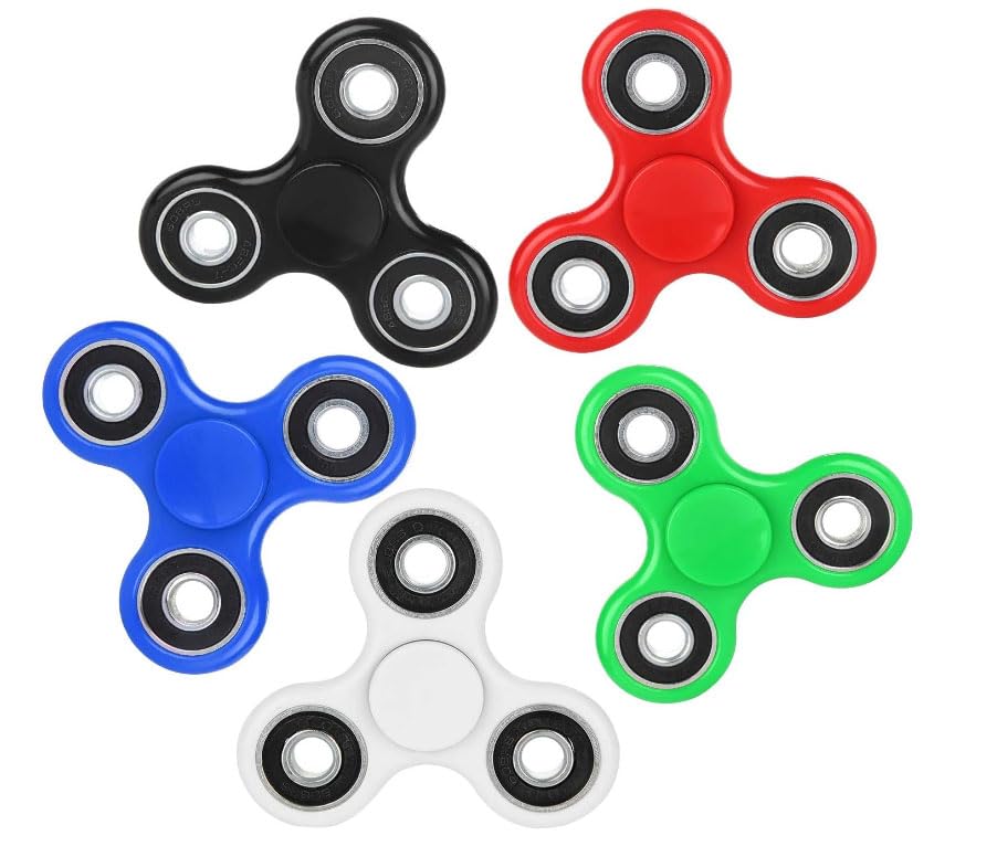 Fidget Spinners Toys 5 Pack, Sensory Hand Fidget Pack Bulk, Anxiety Toys Stress Relief Reducer, Easter Party Favors for Kids Adults Goodie Bag Stuffers, Kids Classroom Prizes