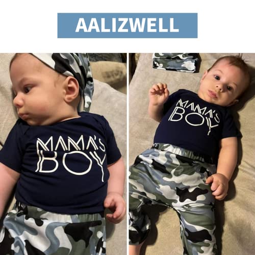 Aalizzwell Baby Boys Summer Clothes Short Sleeve Bodysuit Pants Outfit2