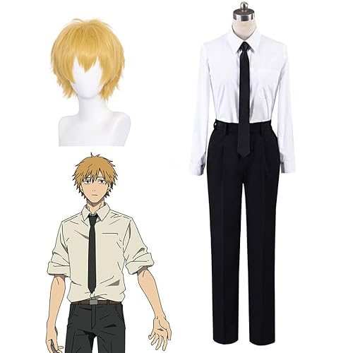 ウイッグ付き チェンソーマン デンジ コスプレ衣装 コスチューム服 仮装 イベント ハロウィン クリスマス 文化祭 変身 ステージ服