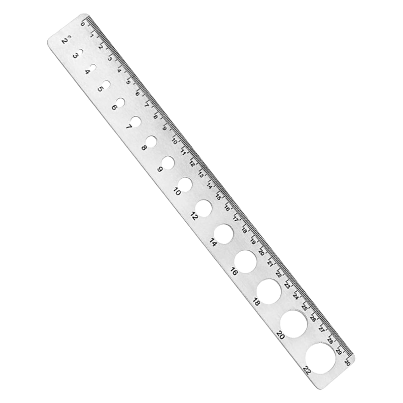Accuracy Stainless Steel Measuring Tool Round Square Cutouts Lightweight Practical for Engineers Architects Engineering Grade Stainless Steel Ruler