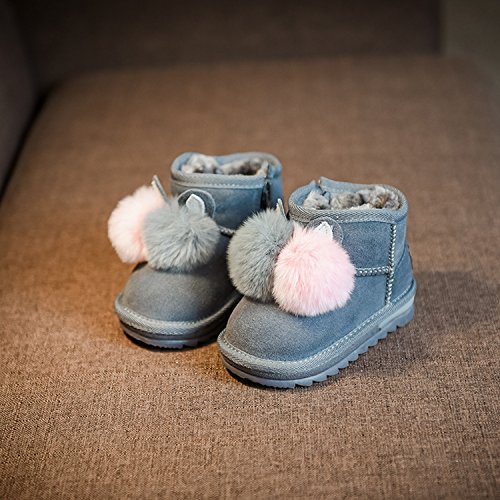Evelin LEE Baby Boys Girls Winter Warm Snow Boots Fur Anti-Clip Shoes (6-21 Month)4
