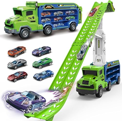 Toddler Car Truck Toys,Car Carrier Truck Toys for Kids Age...