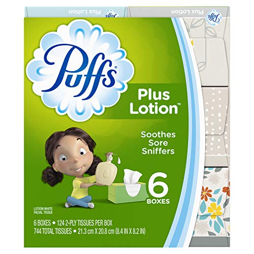 Puffs Plus Lotion Facial Tissues, Cube, 18 Boxes - Thumbnail 4
