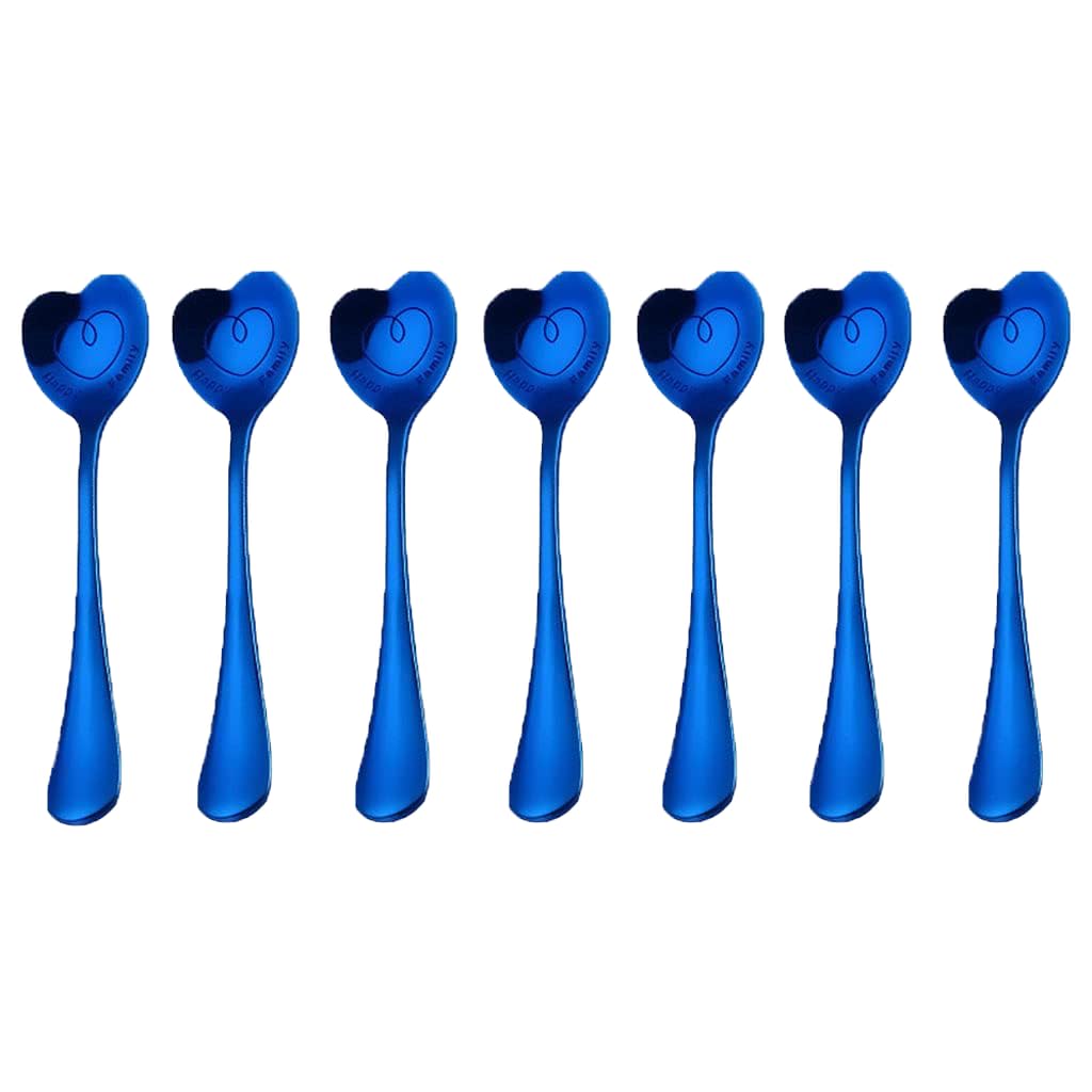 Set di 8 cucchiaini in acciaio inox a forma di fiore - 12,5 cm