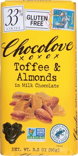 Vista 2 de Chocolove - Barra de chocolate con leche y almendras - 3.2 oz.