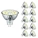Price comparison product image Hilleagle MR16 GU5.3 LED Light Bulbs 5W 450lm 3000K Warm White LED Spotlight 50W Halogen Bulbs Equivalent 110° Beam Angle Pack of 10