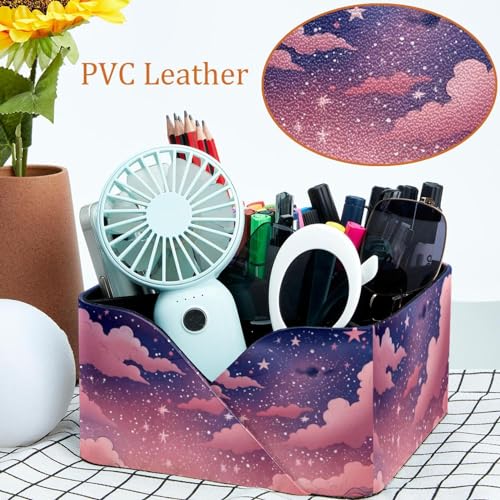 Boîte de rangement ciel étoilé rose idéale pour sublimer une coiffeuse - 6