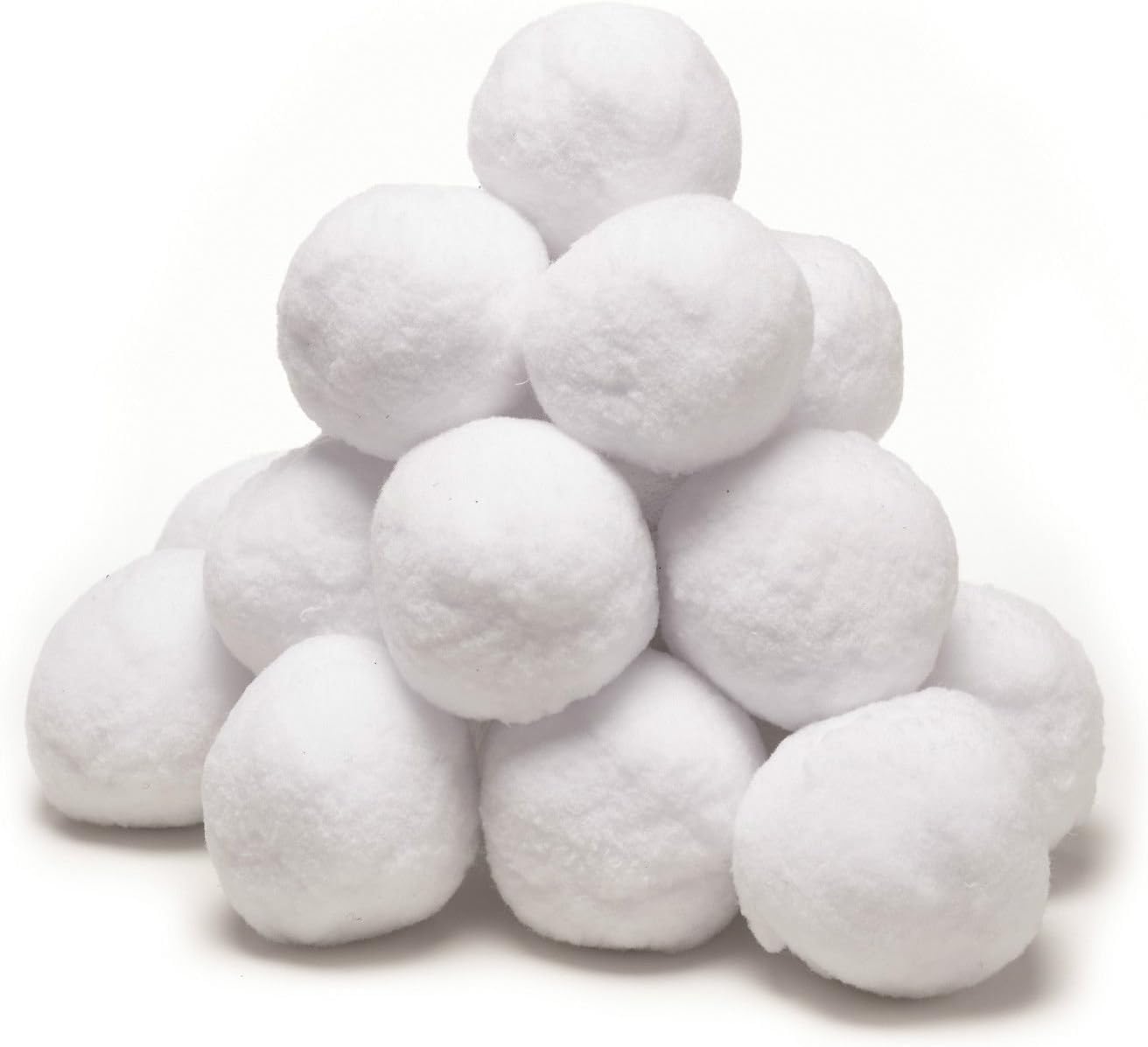 Bargains-Galore White 40Pc Christmas Fake Snowballs - For Xmas Snow Ball Fight Game, Tree Plush & Throwing Battle | Realistic Winter Snowball Play Tossing Fun - Home Decoration | For Kids/Adults, Indoor & Outdoor