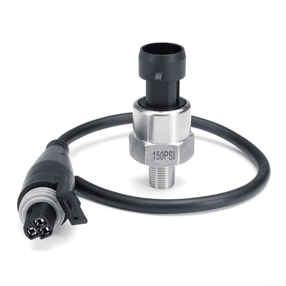 Trasduttore di pressione 5PSI-1000PSI Trasduttore di pressione del carburante Mittente 1/8 "NPT in acciaio Manometro trasduttore per olio, carburante, aria (1000 psi)