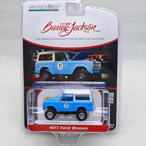 Ford Bronco modelo 1971 azul escala 1/64 miniatura 4