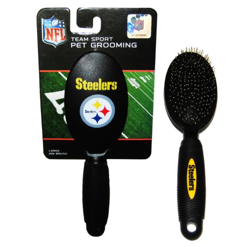 Image of Pets First NFL Pittsburgh Steelers Pet Grooming Brush