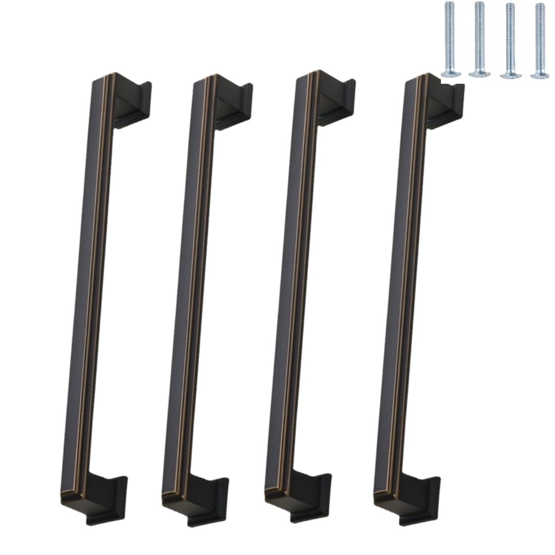 NLQCSXWEP Zinc Alloy Cabinet Bow Handle, Zinc Alloy Cabinet Wardrobe Door Drawer Handle Black Pack of 4(C-128mm Black)