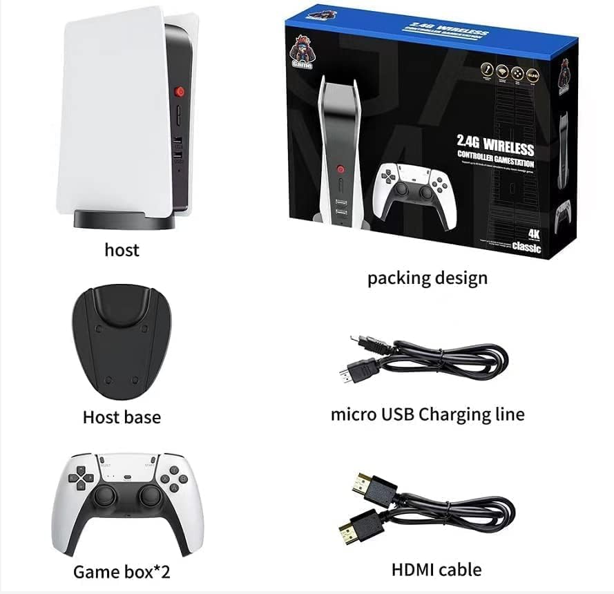 M5 Game Console 2.4gb Wireless Controller Game Station, 4K HD Output Retro Classic Video Game Console upto 15000 Games.