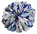 26 Colors Available, Colorful Big Scrunchies for Hair, Soft Chiffon Ponytail Holder, Cute Birthday Gift for Women Girl Teen, Holiday Accessory (Blue Green Floral Print)