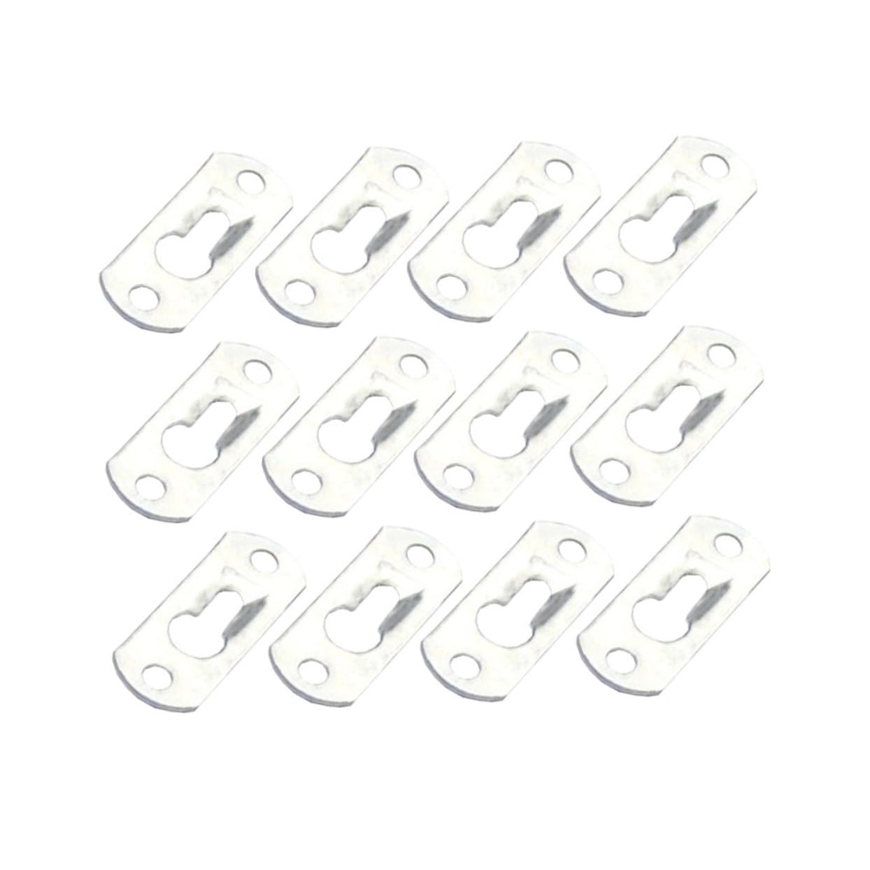 20pcs 2 Iron Repair Plate Flat Mending Plate Flat Straight Brackets Flat Repair Plate The Hole Flat Fixing Corner Fixing Bracket 2 Holes Fixing Plate Corner Brace Plate Silver FUNOMOCYA