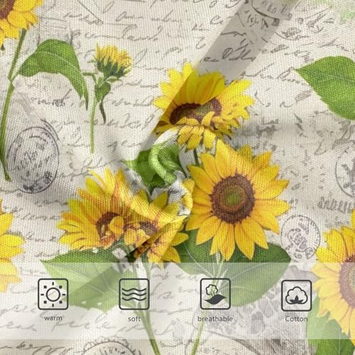 Yellow Sunflowers Green Leaves Underwear Girls, Toddler Girl Briefs, Cotton Girls Underwear, 2–8 Years3