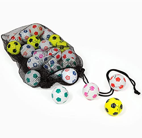 Clean Green Golf Balls 12 Recycled & Used Golf Balls for Callaway Truvis Soccer Balls Mix - Good Condition Graded Ball - Includes GolfBalls and Mesh Carrying Bag (12)