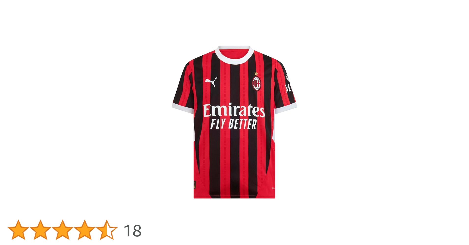 【美品】ACミラン 18/19 ホーム レプリカユニフォーム Lサイズ PUMA ACミラン 18/19 ユニフォーム ホーム 半袖 レプリカ 754419