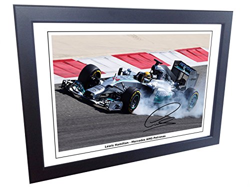 Photo dédicacée de Lewis Hamilton Mercedes-AMG Petronas 30,5 x 20,3 cm