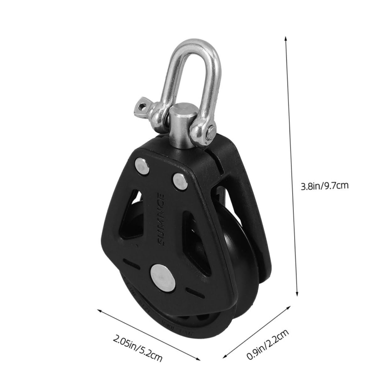 Kisangel 2Pcs Nylon Stainless Steel Swivel Pulley Block for Use Exercise Systems and Sailboats Durable Easy to Install Reduces Friction for Improved Performance