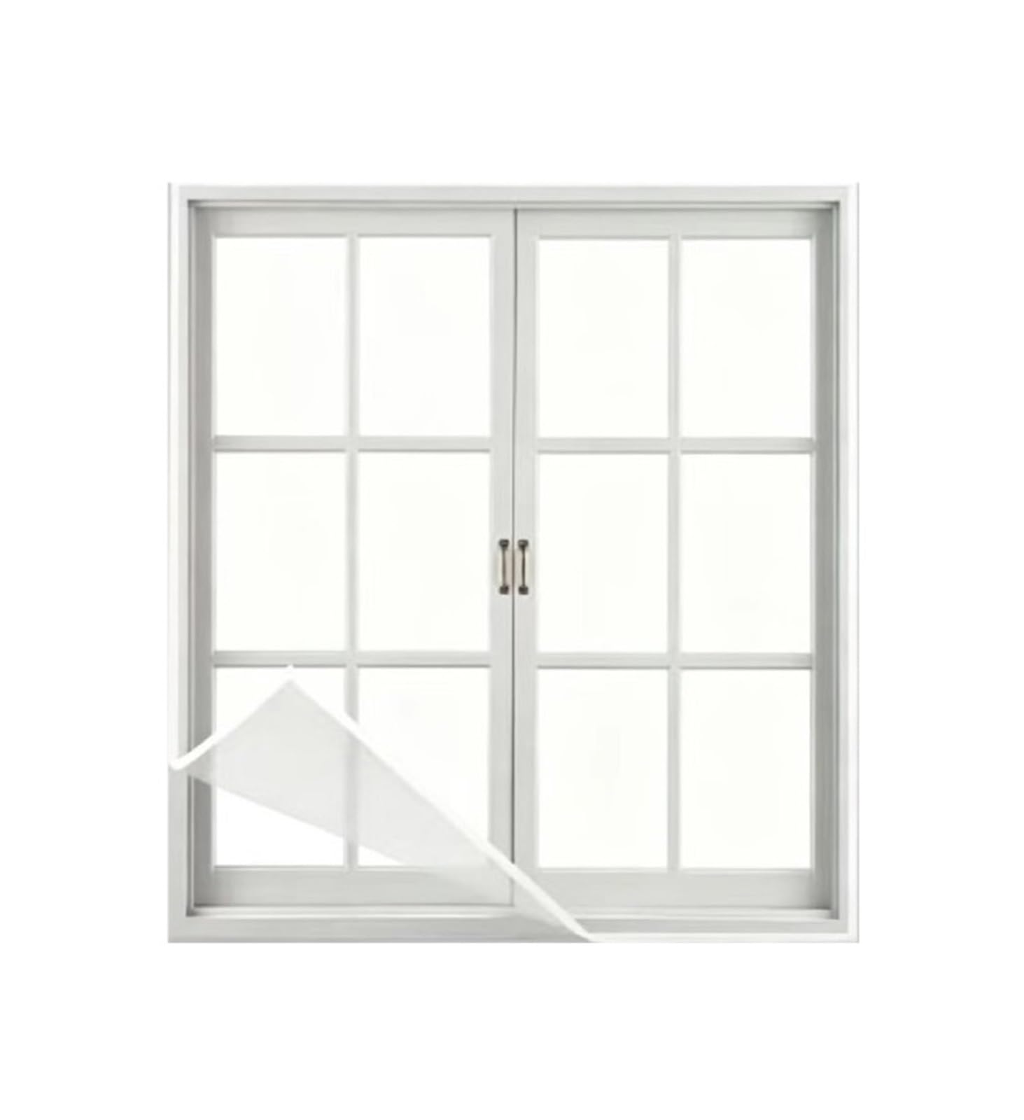 1pc Full Veil Mesh Dustproof Invisible Design Mosquito Proof Polypropylene Window Screen(Grey-Width 200cm,Height150cm)