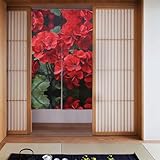 Mode d'emploi : le tableau de géraniums rouges WHJSHOP est très pratique et peut être installé et utilisé par vous-même. Une extrémité du rideau de porte peut être enfilée à travers une tringle de tension et fixée à la porte, ou elle peut être fixée avec une punaise.