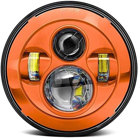 Eagle Lights 8700CM-BL Blue 7 Inch Round LED Projection Headlight Compatible With Harley Davidson® Motorcycles - Blue