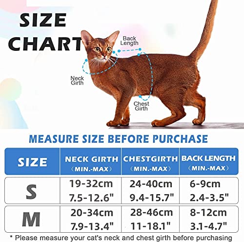 Supet Harnais et Laisse pour Chat - Anti-Fuite - Réglable avec Bandes réfléchissantes - Laisse et Harnais universels pour Chat/Chiot - Gris - S - Image 3