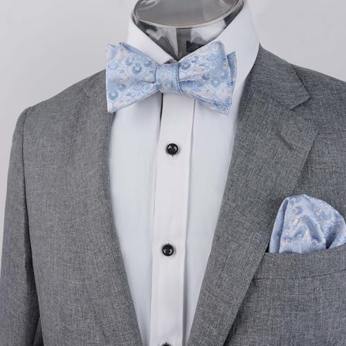 Image of Alizeal Mens 2pcs Floral Pattern Bow Tie Set