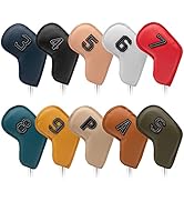 Golf Iron Head Covers Set 10pcs GLOOF Waterproof Synthetic Leather Golf Club Covers Fit Most Club...
