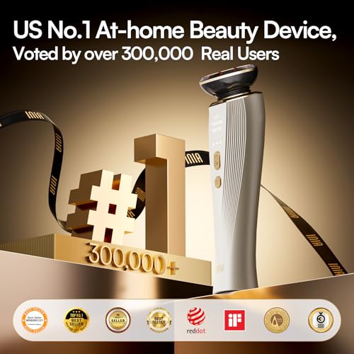 Image of INIA 3-in-1 Red Light Therapy for Face and Neck Beauty Device for Puffiness & Skin Firming Skincare Tool (White)