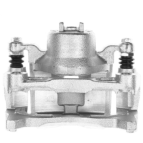 Image of Detroit Axle - Front Left Brake Caliper for 13-21 Nissan Altima, 14-17 | Leaf, Driver Side Disc Brake Caliper w /Bracket 2013 2014 2015 2016 2017 2018 2019 2020 2021 Replacement