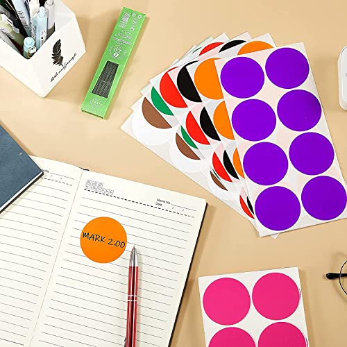 Image of True-Ally 400 Piece Puple Color 50mm (2 Inch) Round Dot Sticker Self Adhesive Labels Writable Surface for Kids Activity, File Classification, Calendar Planner (Puple Color)