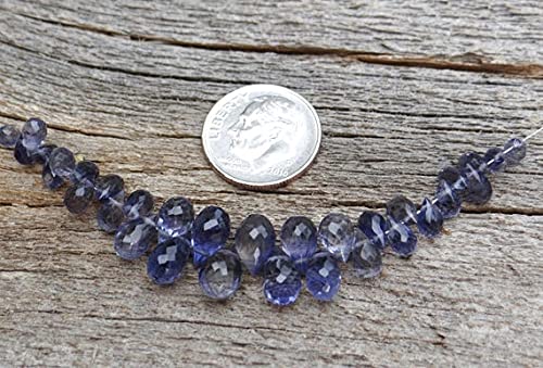 Iolite briolette facettée LKBEADS : finissez vos colliers sans perles dépareillées ni défauts