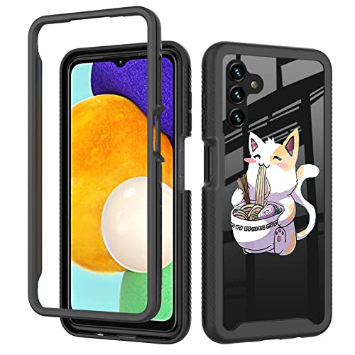 Xgwwqh Galaxy A13 5G/A04S Case Kawaii Anime Cat For Women Girls Designer Full-Body Dual Layer Rugged Shockproof Bumper Heavy-Duty Protective Cover For Galaxy A13 5G #TOP20