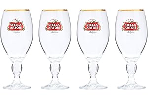Stella Artois Signature Chalice Beer Glasses in 33 CL Set of 4
