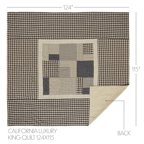 VHC-Brands-Quilt-CaliforniaLuxury-King-Cotton-Quilt-Country-Bedding-My-Country-Collection-Size-115×124-Navy VHC Brands Quilt CaliforniaLuxury King Cotton Quilt Country Bedding My Country Collection Size 115×124 Navy