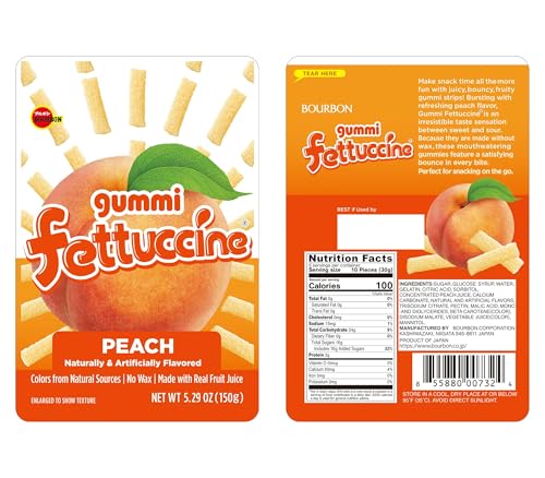 Bourbon Fettuccine Gummi Durazno 6 Pack miniatura 2