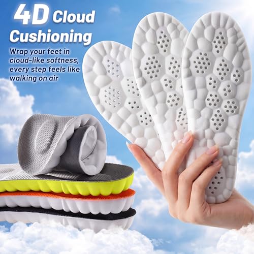 12 pares de plantillas 4D Cloud para hombre y mujer, espuma viscoelástica miniatura 2