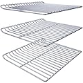 Hisencn Cooking Grate Replacement Parts for Masterbuilt Electric Smoker 40 Inch, 19.69" x 12.2" Chrome Plated Grill Grids Masterbuilt MB20070115 Smoker Grates Replacement, 3 Pack