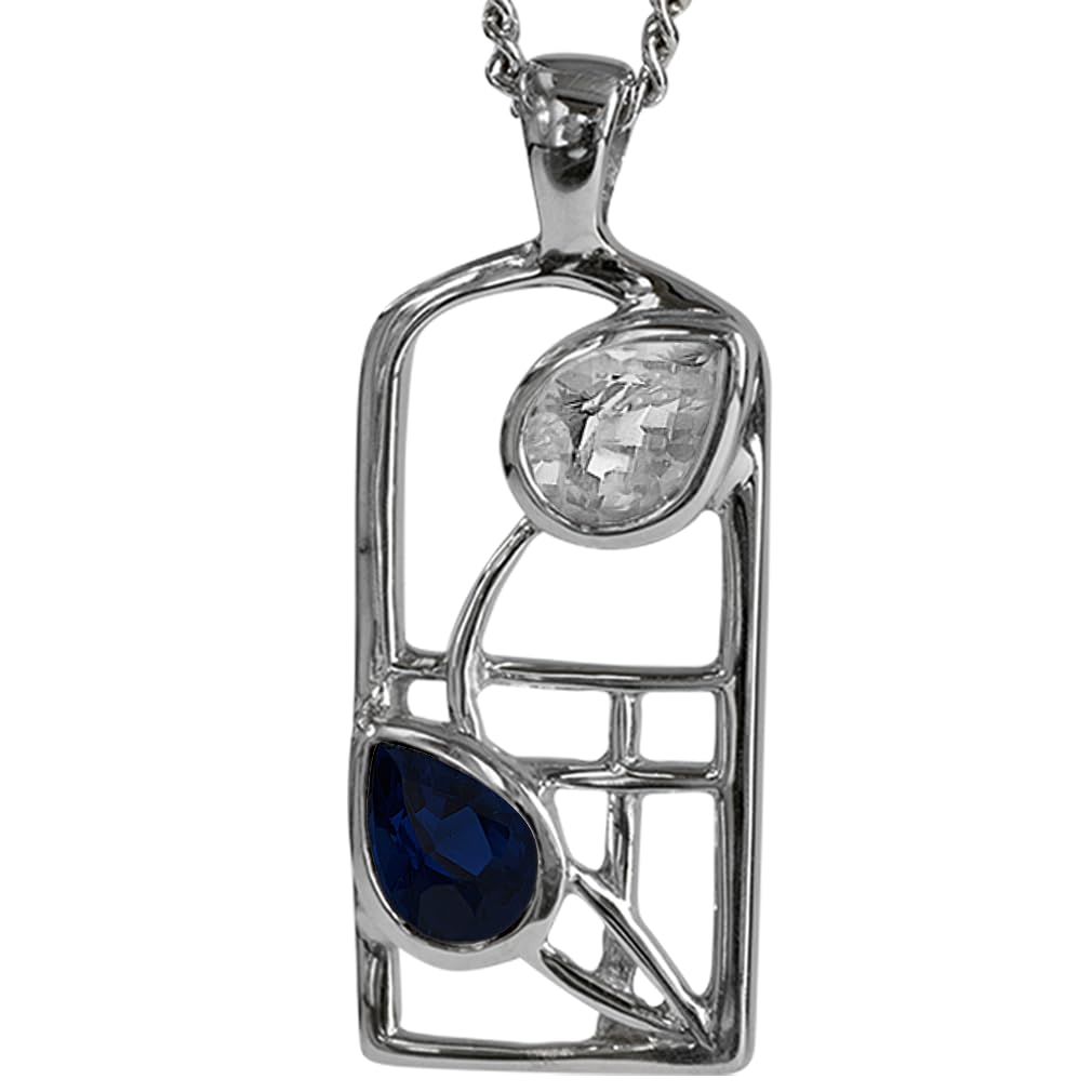 CHARLES RENNIE MACKINTOSH Silver Pendant - Saltire Necklace. Jewellery gift box included. 604
