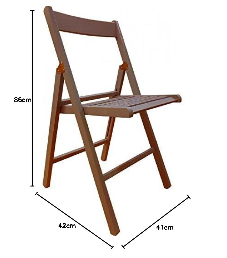 Sedia Listellare Pieghevole In Legno Noce Da Giardino